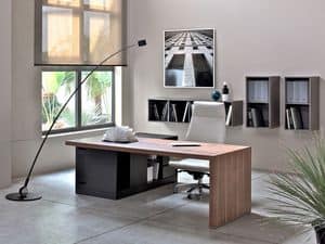 San Polo executive desk, Wooden desk for manager office, Furniture for manager office