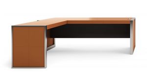 Strato senior desk 210.S18F 210S21F, Elegant desks upholstered in leather