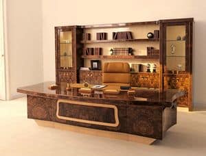 Venus office, Desk in briar for presidential office, classic contemporary style