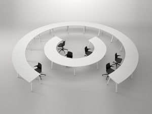 Atreo comp.7, Modular composition of tables for offices operating