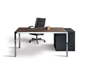 More task desk 1, Operative desk with metal structure, suited for modern office