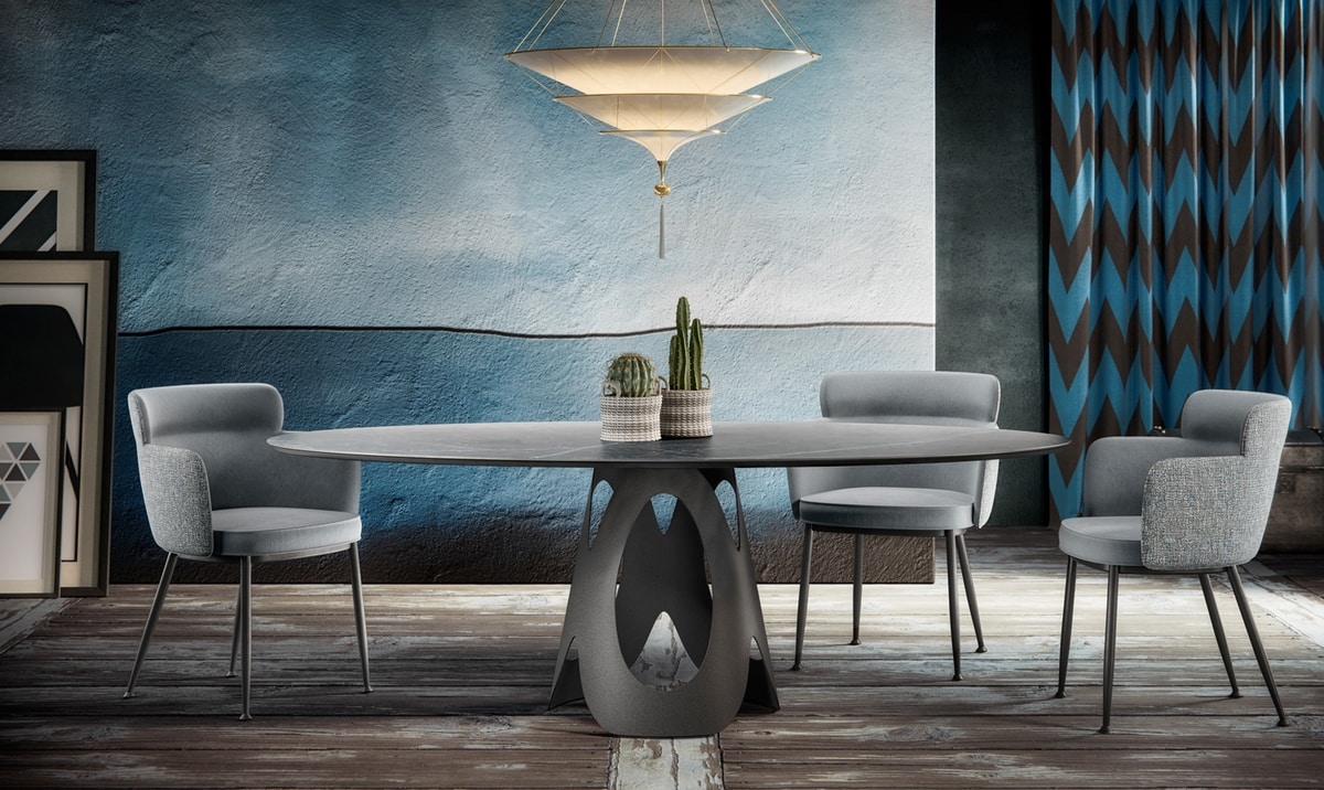 OOO, Modern table with oval top