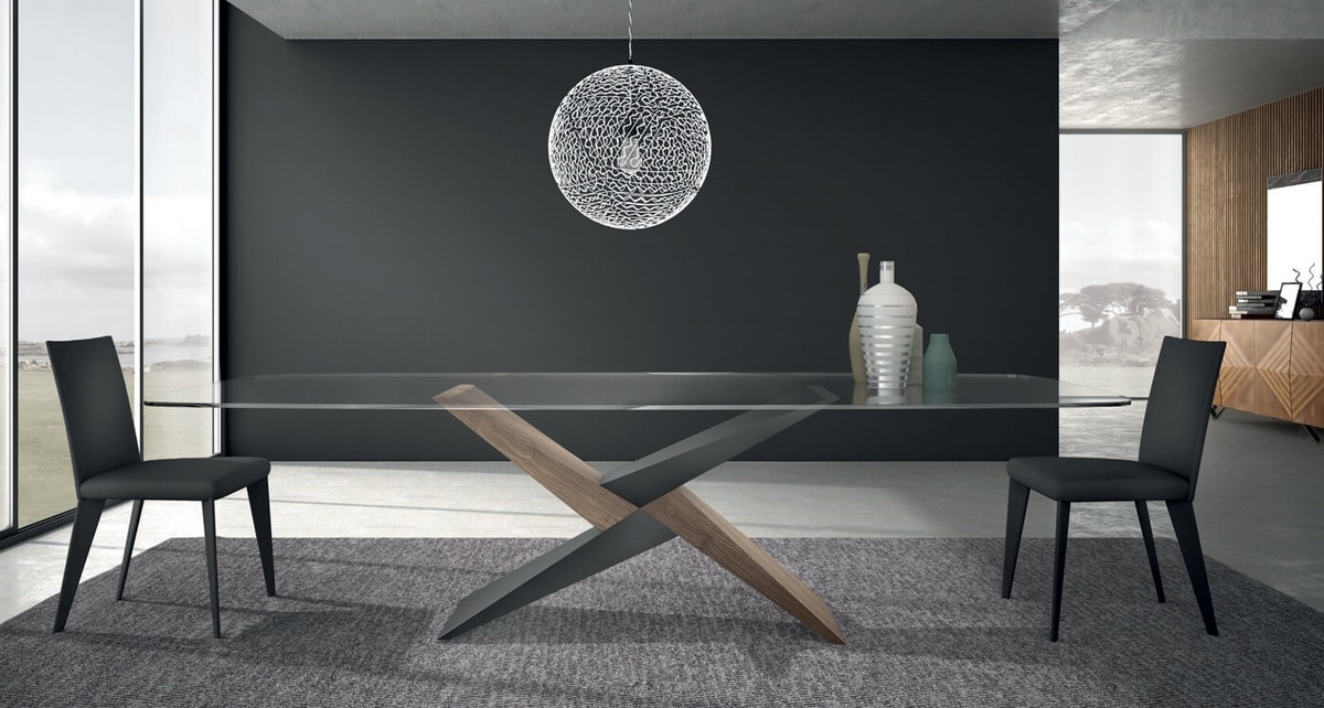 RIALTO, Table characterized by intersections of geometries and elegance