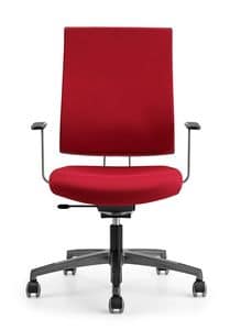 ALLY 1720, Padded chair for operations office, with adjustable armrests
