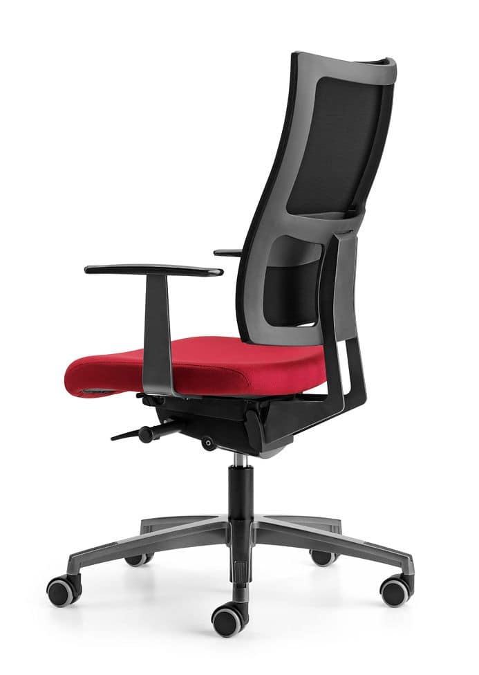 ALLYNET 1767, Chair with padded seat, with armrests, for office