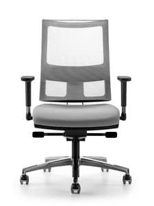 ALLYNET 1777, Chair with back in elastic mesh, for office