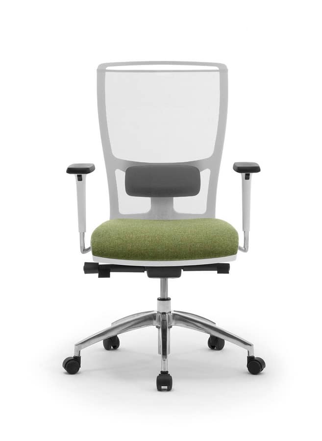 Cometa W, Operative office chair, with net backrest
