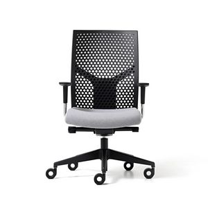 Fit poly, Office chair with backrest in polypropylene, adjustable