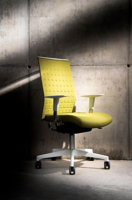 Fit up, Upholstered chair for office with wheels, armrests and headrests