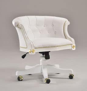 HILTON office armchair 8664A, Office chair in classic style, with elegant decorations