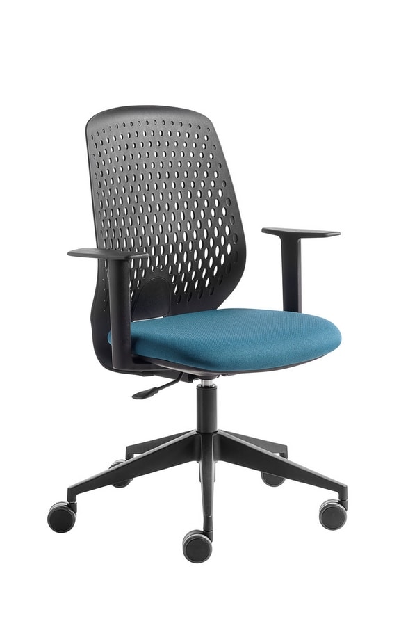 Key Smart, Office chair with micro-perforated ergonomic backrest