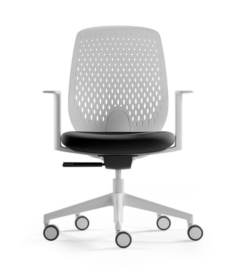 Key Smart, Office chair with micro-perforated ergonomic backrest