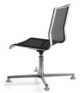 KEYNET 3106, Swivel office chair, mesh shell, chrome base
