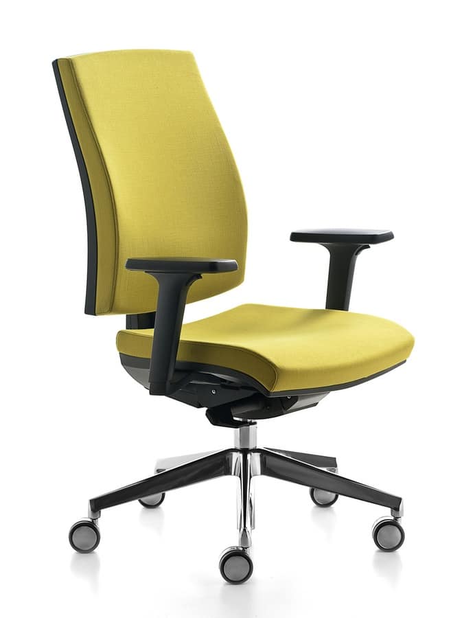 Kubika, Swivel office chair, with adjustable lumbar support