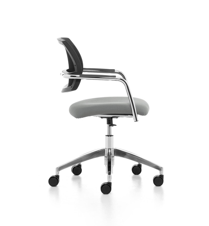 Samba Air 03, Task chair with wheels, mesh back, for office