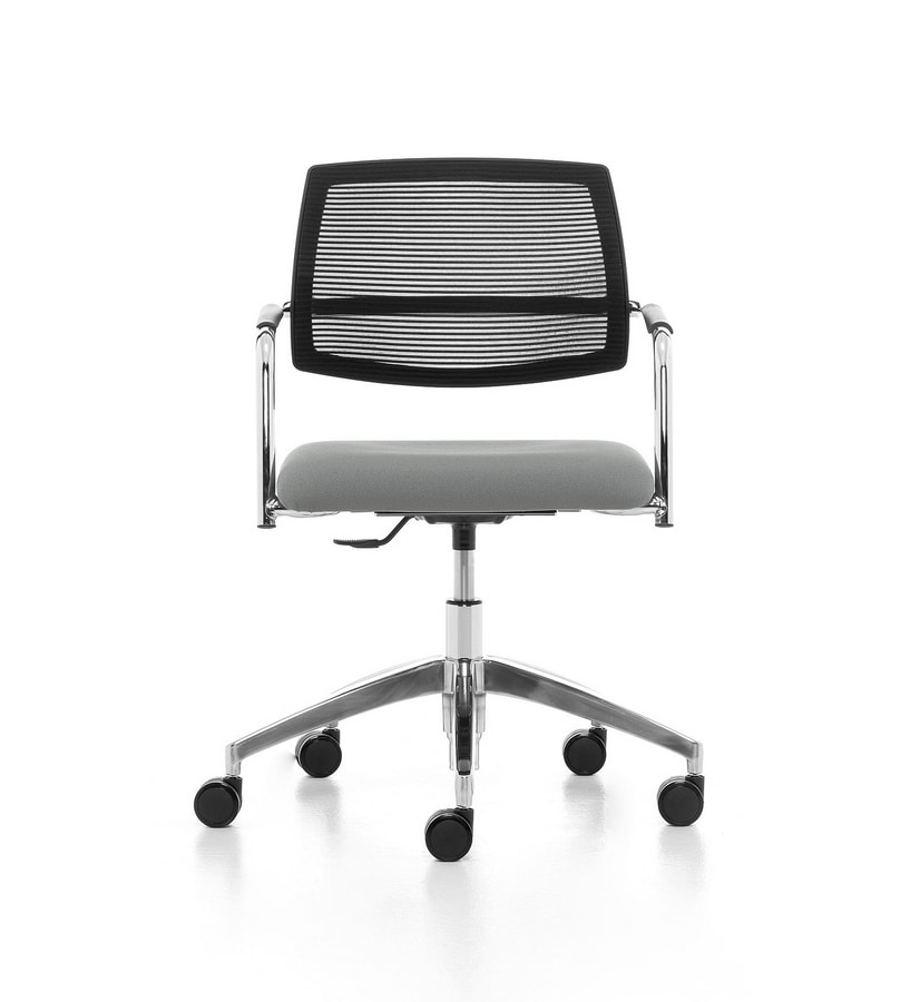 Samba Air 03, Task chair with wheels, mesh back, for office