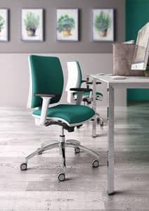 Sprint W, Elegant task office chair, with white finish