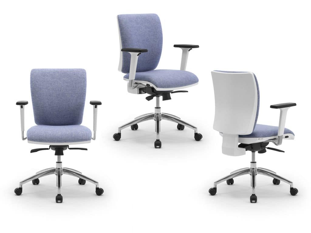 Sprint W, Elegant task office chair, with white finish