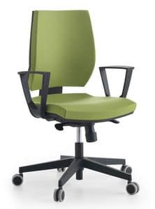 Venus 02, Task chair padded in polyurethane, for office