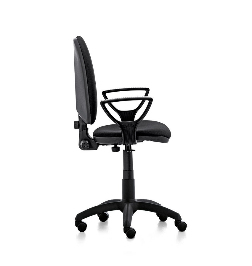 Viky 01, Simple office chair, with armrests and wheels