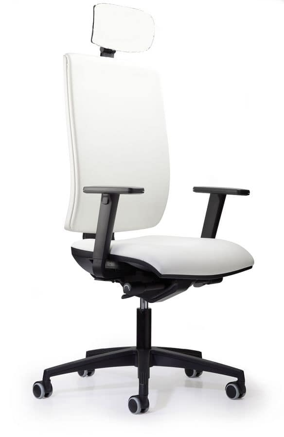 WIND 117, Task chair with castors, high back, for office