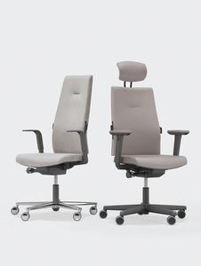 ZERO7 ELEGANT, Task chair padded and upholstered on both sides