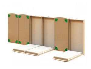 LE.SP.02, Wall bed for children, in birch plywood