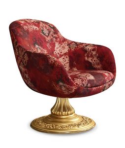 4647/A1, Armchair with carved rounded base