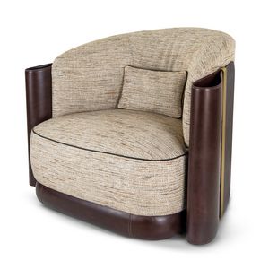 Armchair 2026-02, Armchair with base and sides in leather