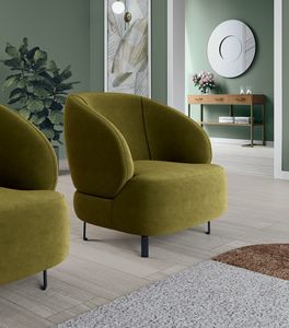 Art. 92151, Enveloping armchair with a contemporary design