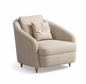 Fanny 0307, Tub armchair with metal feet