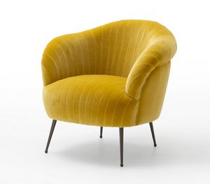 Golden, Enveloping armchair with a refined aesthetic