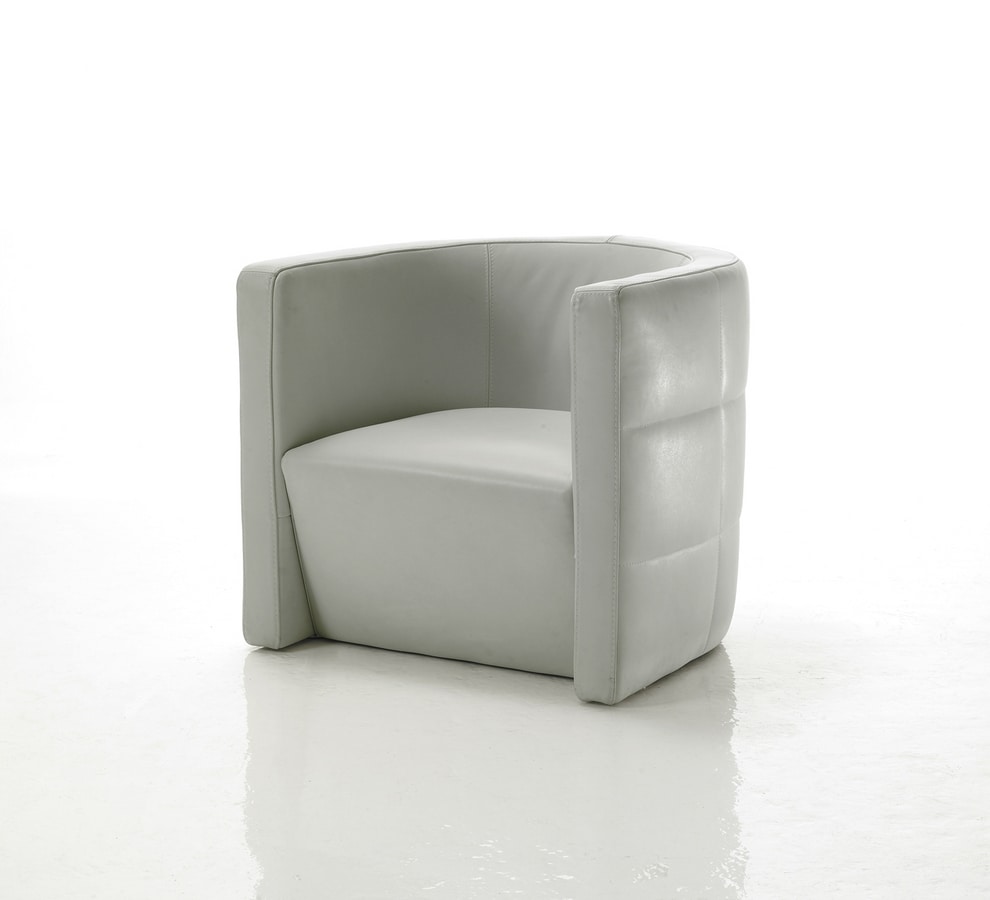 Loto, Semi-cylindrical armchair, simple and essential