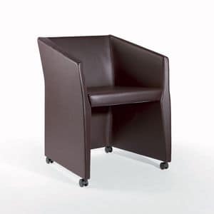 Selly PL, Leather armchair, for Meeting room