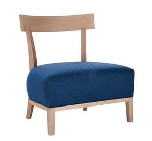Victor 8004, Armchair in beech wood with upholstered seat