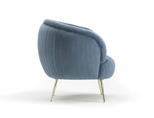 Zalia, Rounded armchair with refined aesthetic and timeless elegance
