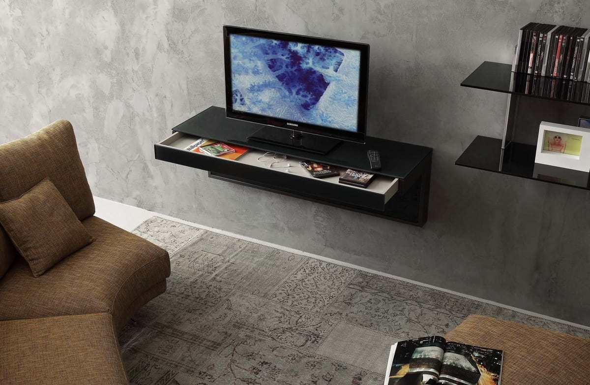 a107 tom, TV stand with drawer and cable holes