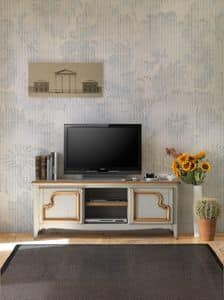 Art. AX104, Cabinet tv stand in wood, Provencal style