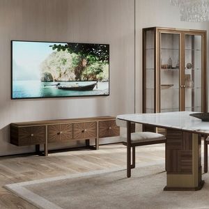 BRERA BREPTV4C / TV stand, Low TV cabinet, in canaletto walnut wood