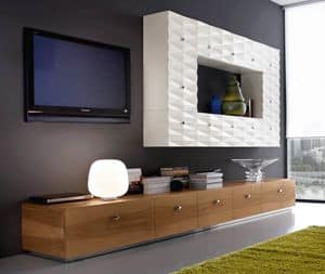 Diamante Art. D41, Living room furniture, with wall cupboards and drawers