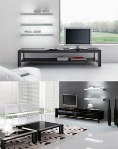 MIAMI tv stand, TV-stand for the living area, metal structure