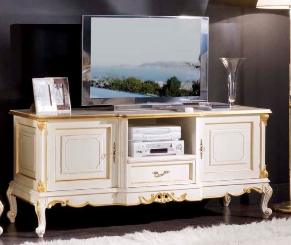 Regency TV stand lacquered, Lacquered tv cabinet, classic style