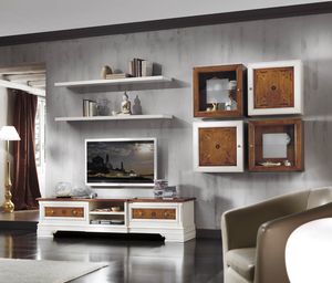 Vienna porta tv, TV cabinet with inlay