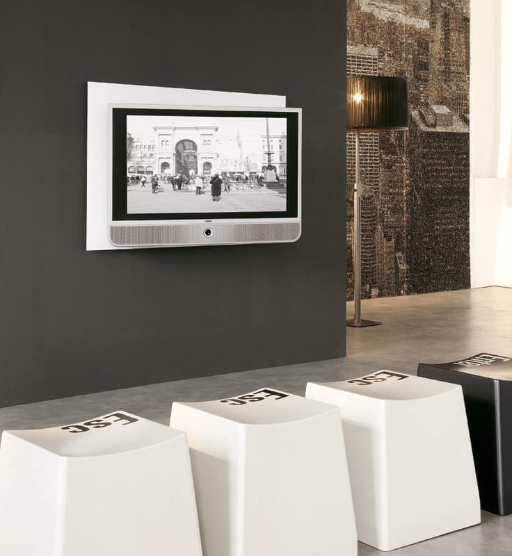 xl95 wall, Tv supports in coloured tempered glass