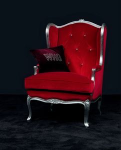 Bergere Capitonn, Armchair with buttoned backrest