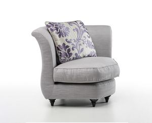 Anastasia, Corner armchair with sinuous lines