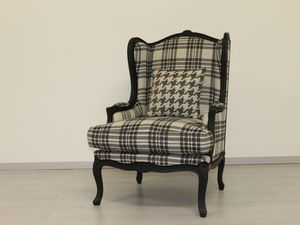 Brgere tartan, Outlet armchair in black tartan fireproof fabric