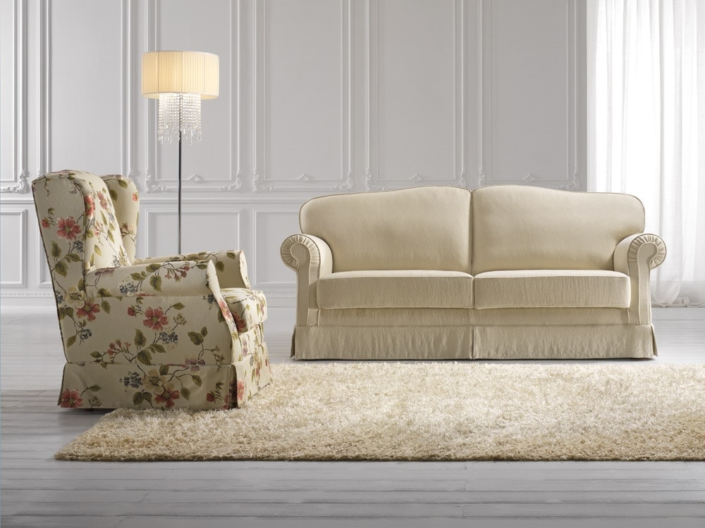 Camilla, Classic armchair with high back