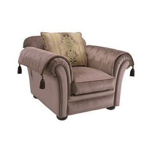 Eduard armchair, Classic style armchair with solid wood structure