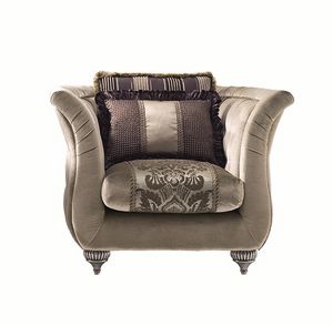 First Lady armchair, Classic style armchair with capitonn� backrest